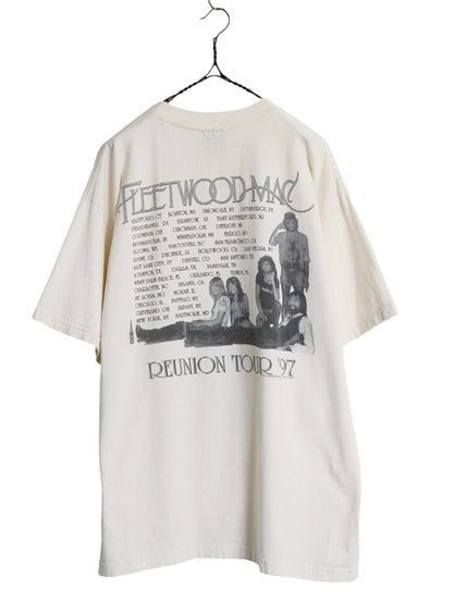 90s ★ フリートウッド マック ツアー イラスト プリント Tシャツ メンズ XL オールド オフィシャル バンド ロック 大きいサイズ 白 GIANT