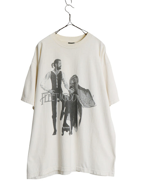 90s ★ フリートウッド マック ツアー イラスト プリント Tシャツ メンズ XL オールド オフィシャル バンド ロック 大きいサイズ 白 GIANT
