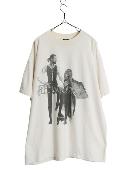 90s ★ フリートウッド マック ツアー イラスト プリント Tシャツ メンズ XL オールド オフィシャル バンド ロック 大きいサイズ 白 GIANT