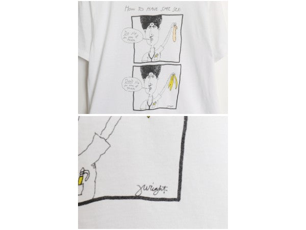80s USA製 下ネタ ジョーク イラスト プリント Tシャツ メンズ M 小さめ S / ヴィンテージ キャラクター エロ メッセージ シングルステッチ