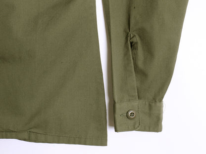 70s 米軍実物 US ARMY ユーティリティ シャツ S 程/ 78年製 ヴィンテージ ミリタリー 軍物 OG507 長袖シャツ ボックス ワッペン オリーブ