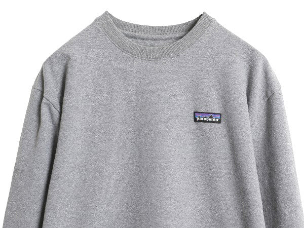 パタゴニア ワンポイント クルーネック スウェット メンズ L 古着 18年製 アウトドア トレーナー 裏起毛 ストレッチ ミドルウェイト グレー