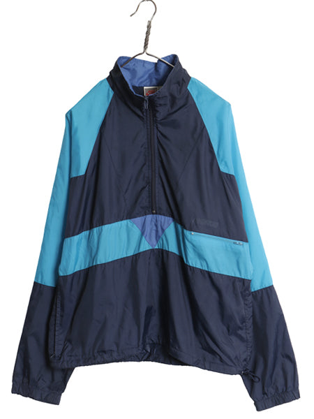 90s ナイキ ハーフジップ ナイロン トラック ジャケット メンズ M 初期 銀タグ オールド プルオーバー ジャンパー メッシュ ライナー 付き