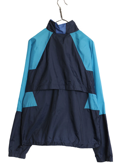 90s ナイキ ハーフジップ ナイロン トラック ジャケット メンズ M 初期 銀タグ オールド プルオーバー ジャンパー メッシュ ライナー 付き