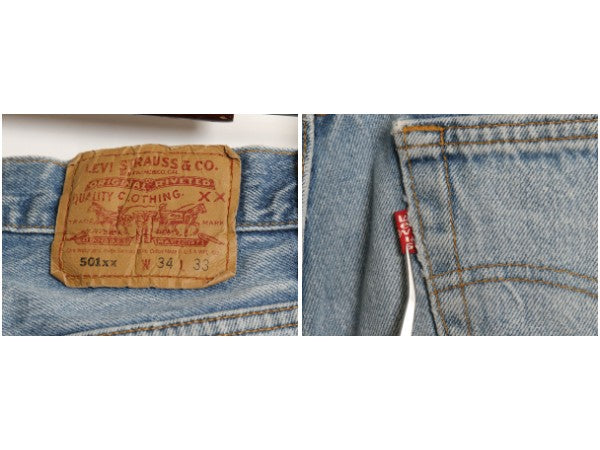 90s USA製 リーバイス 501 デニム パンツ 実寸 32 30 / オールド ジーンズ ジーパン ストレート ボタンフライ アタリ ヒゲ 赤タブ ボトムス