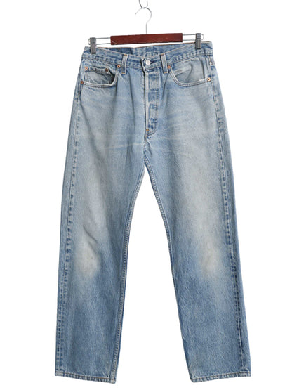 90s USA製 リーバイス 501 デニム パンツ 実寸 32 30 / オールド ジーンズ ジーパン ストレート ボタンフライ アタリ ヒゲ 赤タブ ボトムス