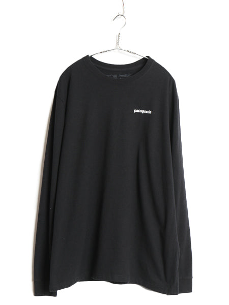 パタゴニア 両面 プリント 長袖 Tシャツ メンズ XL / 19年製 ロンT ロングスリーブ P6 バックプリント ボックスロゴ カットソー ブラック