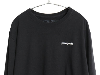 パタゴニア 両面 プリント 長袖 Tシャツ メンズ XL / 19年製 ロンT ロングスリーブ P6 バックプリント ボックスロゴ カットソー ブラック