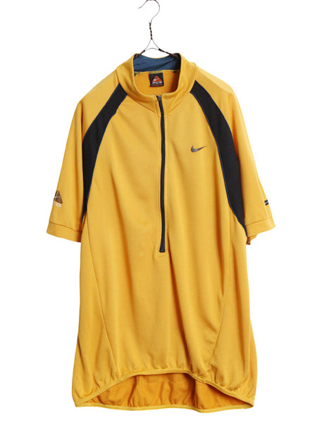 90s USA製 ☆ ナイキ ACG プルオーバー 半袖 サイクル ジャージ メンズ XL オールド スウッシュ サイクリング ウェア ハーフジップ 自転車