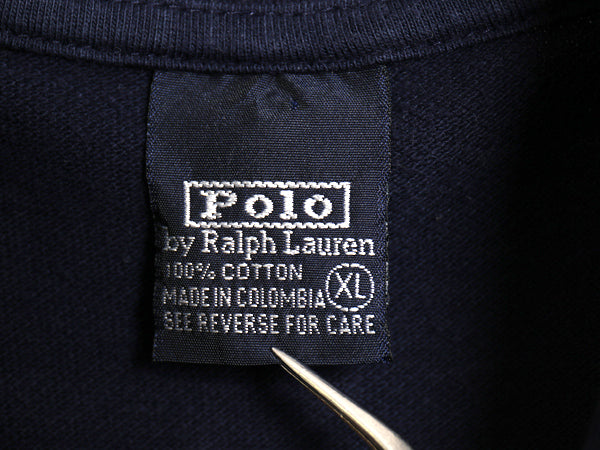 00s ポロ ラルフローレン 鹿の子 半袖 ポロシャツ キッズ XL メンズ S 程 古着 オールド ポニー ワンポイント 半袖シャツ 無地 トップス 紺