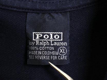 00s ポロ ラルフローレン 鹿の子 半袖 ポロシャツ キッズ XL メンズ S 程 古着 オールド ポニー ワンポイント 半袖シャツ 無地 トップス 紺