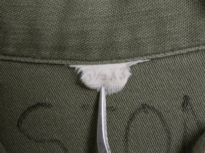 70s 米軍実物 US ARMY コットン サテン ユーティリティ シャツ M / ヴィンテージ 70年製 OG107 シャツ袖 2nd 3rd ミリタリー 軍物 カーキ