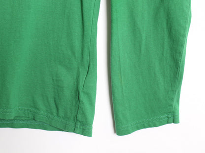 ポロ ラルフローレン フード付き 長袖 Tシャツ メンズ M コットン ロンT フード パーカー プルオーバー カットソー シンプル 薄手 グリーン