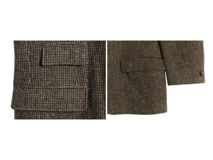 60s DUNN&Co ハリスツイード テーラード ジャケット メンズ S 古着 旧タグ ヴィンテージ ブレザー ダン社 イギリス製 厚手 ヘビーウェイト