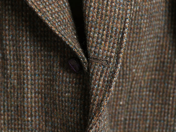 60s DUNN&Co ハリスツイード テーラード ジャケット メンズ S 古着 旧タグ ヴィンテージ ブレザー ダン社 イギリス製 厚手 ヘビーウェイト