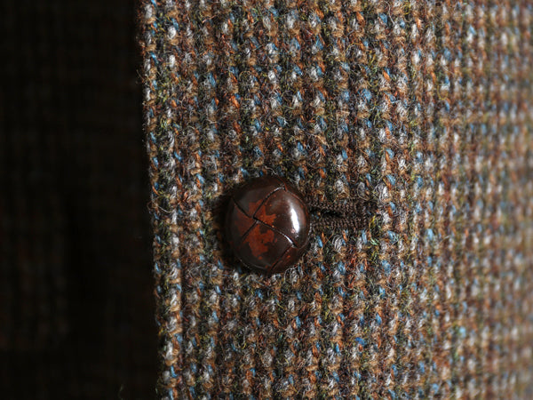 60s DUNN&Co ハリスツイード テーラード ジャケット メンズ S 古着 旧タグ ヴィンテージ ブレザー ダン社 イギリス製 厚手 ヘビーウェイト