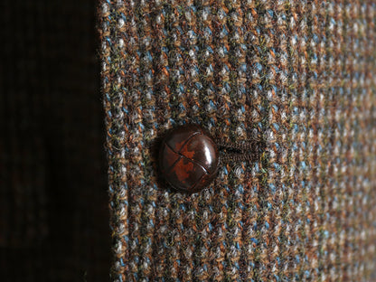 60s DUNN&Co ハリスツイード テーラード ジャケット メンズ S 古着 旧タグ ヴィンテージ ブレザー ダン社 イギリス製 厚手 ヘビーウェイト