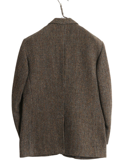 60s DUNN&Co ハリスツイード テーラード ジャケット メンズ S 古着 旧タグ ヴィンテージ ブレザー ダン社 イギリス製 厚手 ヘビーウェイト