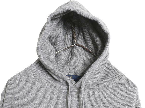 ポロ ラルフローレン サーマル フード パーカー メンズ M 古着 ロンT 長袖Tシャツ ワッフル プルオーバー カットソー ストレッチ シンプル