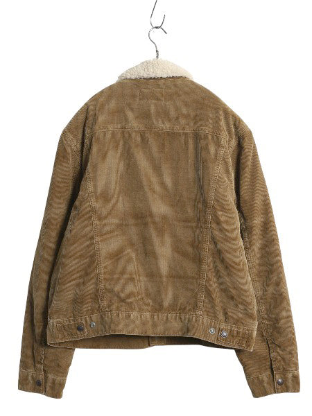 デニム&サプライ ラルフローレン 裏 ボア コーデュロイ ジャケット メンズ L ポロ ヴィンテージ 加工 パイル フリース トラッカー ブルゾン