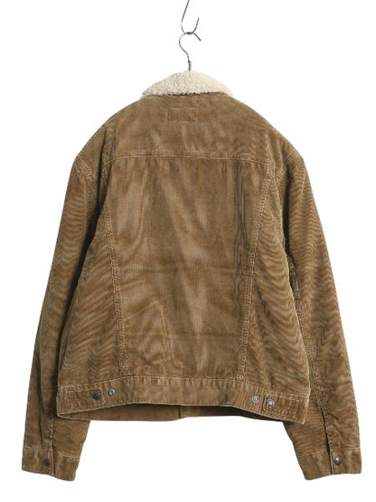 デニム&サプライ ラルフローレン 裏 ボア コーデュロイ ジャケット メンズ L ポロ ヴィンテージ 加工 パイル フリース トラッカー ブルゾン