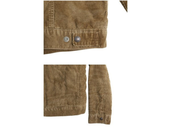 デニム&サプライ ラルフローレン 裏 ボア コーデュロイ ジャケット メンズ L ポロ ヴィンテージ 加工 パイル フリース トラッカー ブルゾン