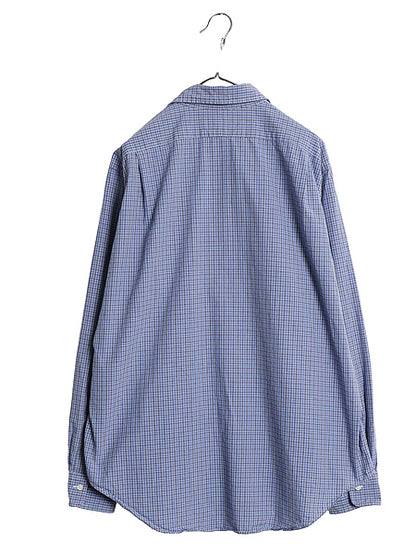 00s ポロ ラルフローレン チェック 長袖 シャツ メンズ XL / オールド コットン ワイシャツ カジュアル ドレス ワンポイント 大きいサイズ