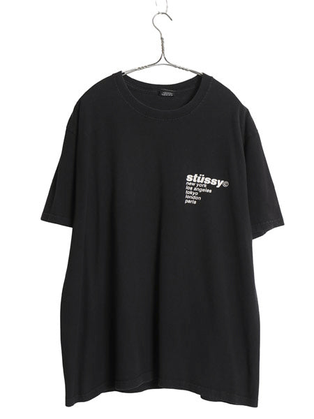 ステューシー ストロベリー イラスト プリント Tシャツ メンズ L 古着 ヘビーウェイト コットン イチゴ グラフィック アート ロゴ ブラック