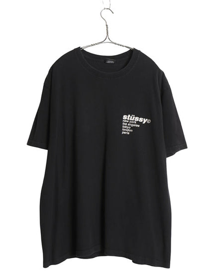 ステューシー ストロベリー イラスト プリント Tシャツ メンズ L 古着 ヘビーウェイト コットン イチゴ グラフィック アート ロゴ ブラック