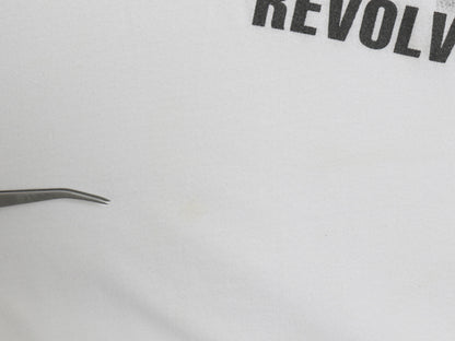 00s ビートルズ イラスト プリント Tシャツ メンズ S オールド アップル オフィシャル バンド ロック REVOLVER グラフィック モノトーン 白