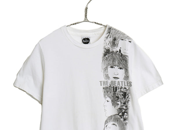 00s ビートルズ イラスト プリント Tシャツ メンズ S オールド アップル オフィシャル バンド ロック REVOLVER グラフィック モノトーン 白