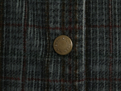 90s USA製 エルエルビーン 細畝 コーデュロイ ジャンパー スカート レディース M 古着 オールド チェック ひざ丈 ワンピース プルオーバー