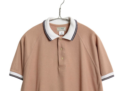 80s USA製 エルエルビーン 鹿の子 半袖 ポロシャツ メンズ L 小さめ M 程 ヴィンテージ 半袖シャツ コットン カットソー トップス ボックス