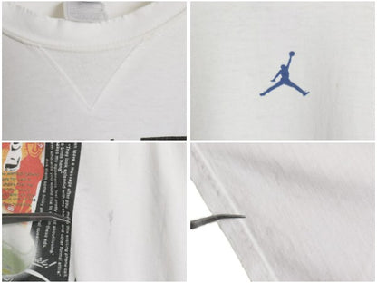 90s ★ ナイキ AIR JORDAN 11 EI マイケル ジョーダン プリント Tシャツ メンズ XL 古着 オールド 当時物 オフィシャル NBA バスケ 前V 白