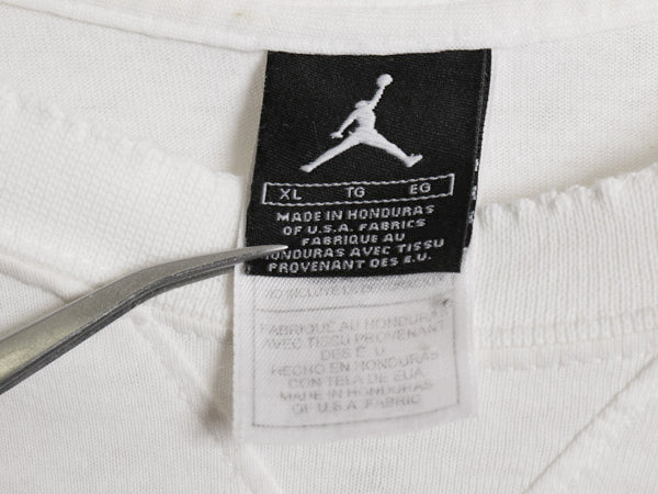90s ★ ナイキ AIR JORDAN 11 EI マイケル ジョーダン プリント Tシャツ メンズ XL 古着 オールド 当時物 オフィシャル NBA バスケ 前V 白