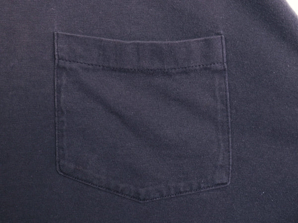 90s USA製 ジョッキー ポケット付き 無地 半袖 Tシャツ メンズ XL / 古着 オールド ポケT ブランク カットソー トップス 大きいサイズ 紺