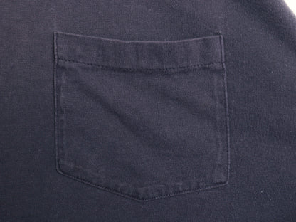 90s USA製 ジョッキー ポケット付き 無地 半袖 Tシャツ メンズ XL / 古着 オールド ポケT ブランク カットソー トップス 大きいサイズ 紺