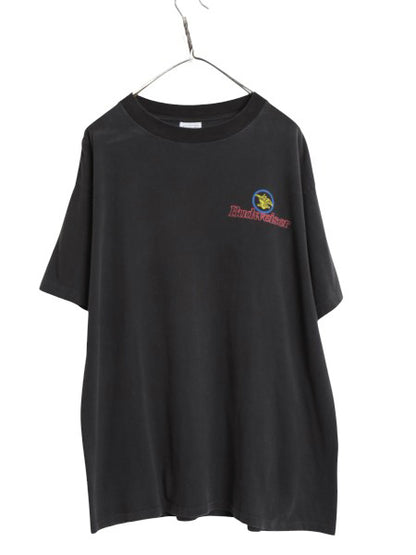 90s USA製 ★ バドワイザー カエル イラスト プリント Tシャツ メンズ XL / 古着 オールド グラフィック ビール 企業物 当時物 アニマル 黒
