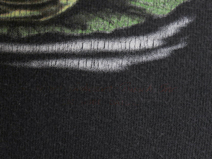 90s USA製 ★ バドワイザー カエル イラスト プリント Tシャツ メンズ XL / 古着 オールド グラフィック ビール 企業物 当時物 アニマル 黒
