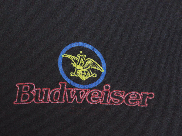 90s USA製 ★ バドワイザー カエル イラスト プリント Tシャツ メンズ XL / 古着 オールド グラフィック ビール 企業物 当時物 アニマル 黒