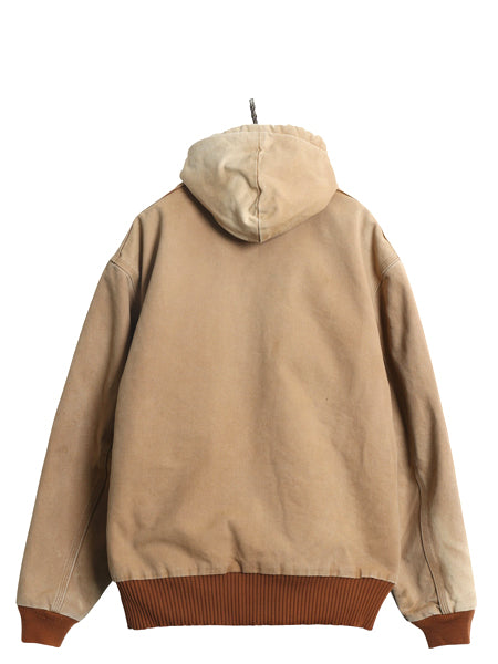 雰囲気系 USA製 カーハート アクティブ ジャケット メンズ L 程/ ワーク ダック パーカー 中綿 キルティング ライナー ブルゾン フルジップ