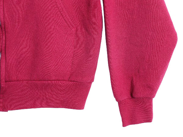 90s USA製 フルーツオブザルーム フルジップ 無地 スウェット フード パーカー メンズ レディース M オールド トレーナー 裏起毛 シンプル