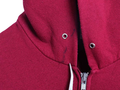 90s USA製 フルーツオブザルーム フルジップ 無地 スウェット フード パーカー メンズ レディース M オールド トレーナー 裏起毛 シンプル