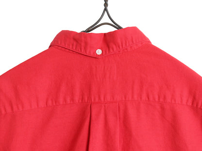 60s USA製 ★ マクレガー 3点留め ボタンダウン シャツ メンズ M / ヴィンテージ 長袖シャツ アイビー トラッド ボックス コットン 無地 赤