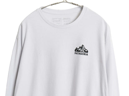 パタゴニア 両面 プリント 長袖 Tシャツ メンズ L / 20年製 アウトドア ロンT ロングスリーブ グラフィック アート イラスト カットソー 青