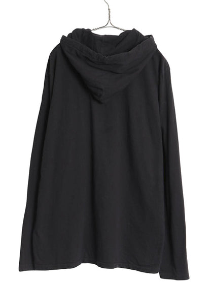 ポロ ラルフローレン フード付き プリント 長袖 Tシャツ メンズ XL ロンT フード パーカー プルオーバー カットソー 大きいサイズ ブラック
