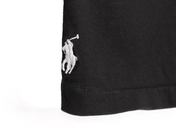 ポロ ラルフローレン フード付き プリント 長袖 Tシャツ メンズ XL ロンT フード パーカー プルオーバー カットソー 大きいサイズ ブラック