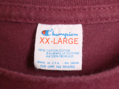 80s USA製 チャンピオン カレッジ プリント 半袖 Tシャツ メンズ XXL / 古着 ヴィンテージ シングルステッチ ヘビーウェイト 大きいサイズ