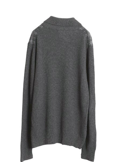 ブルックスブラザーズ サクソン ウール ショールカラー ニット セーター メンズ XL / 古着 チェック プルオーバー モノトーン 大きいサイズ