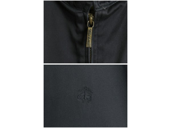 ブルックスブラザーズ スイングトップ ジャケット メンズ L / コットン フルジップ ジャンパー ブルゾン チェック ライナー 付き ネイビー